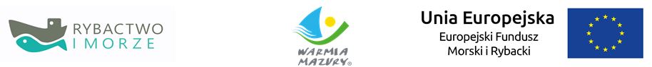 Logotyp Rybactwo i Morze Warmia Mazury Unia Europejska